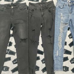 Lot Of 3 Sz 7/8 Jrs Skinny Jeans