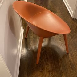 Coral Plastic Molded Chair