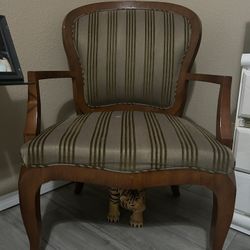Shield-Back Striped Armchair Valley Farm Antiques Of Essex