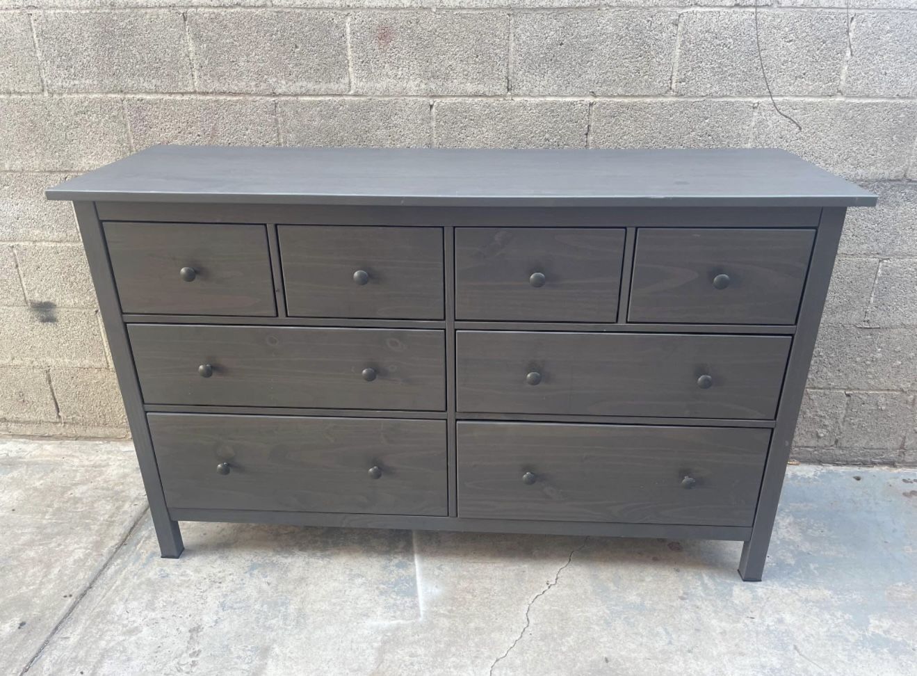 Ikea Hemnes Solid Wood Gray 8 Drawer Dresser