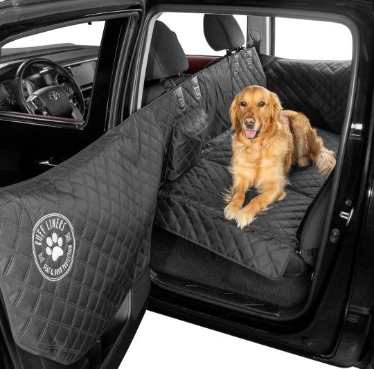 Large Back Seat Extender for Dogs-Shark Tank – Flat Bridge Platform for Full-Size Trucks, Stable Base, 400lb Support, Waterproof 
