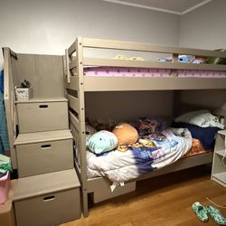 Ahmia Kids Twin Over Twin Bunk Bed