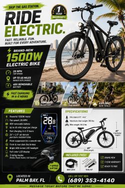 ELECTRIC BIKE 28MPH BRAND NEW