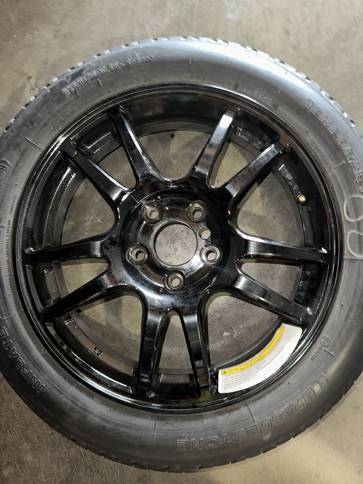 Infiniti g37 spare tire enkei oem