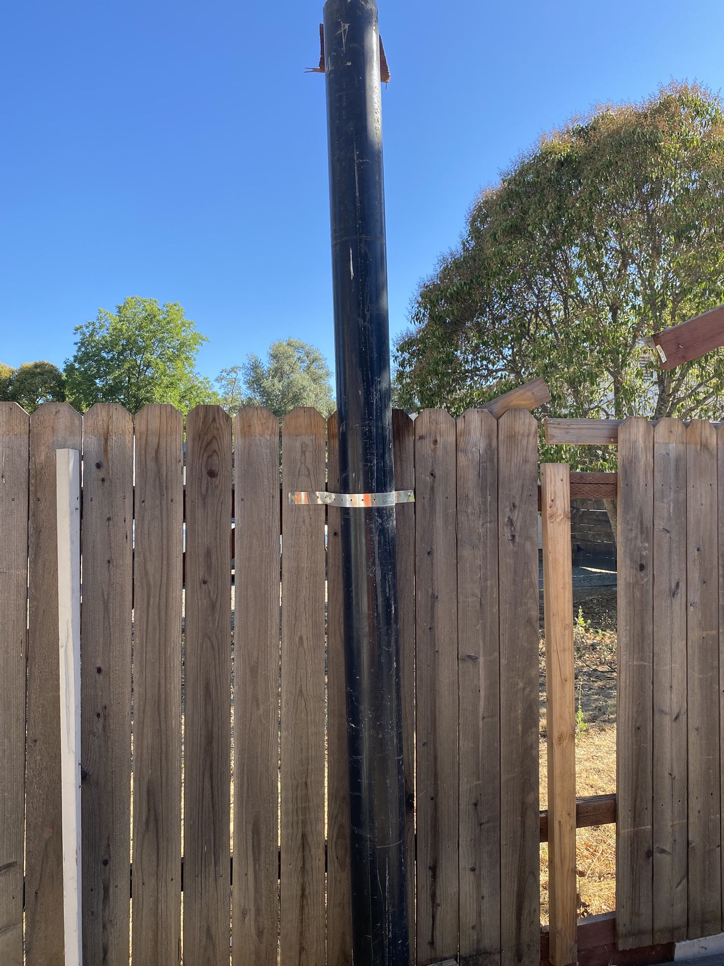  Metal Post 6”x10’x1/4”thick Black