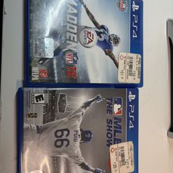 MLD Show  15 & Madden NFL 16 Game for PS4 Selling them as is Untested