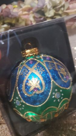 New! Christmas Glass Ornament