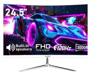24.5” Curved Gaming Monitor 120Hz FHD – Built-In Speakers