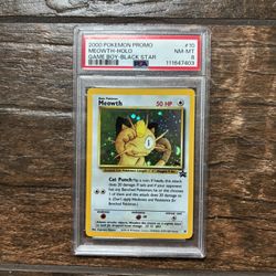 PSA 8 Meowth holo Game Boy Black Star Promo - 2000 Pokemon Promo