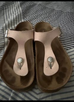 Birkenstock Light Pink Toe-Post Sandals flip flops 37 (6.5) women's vegan