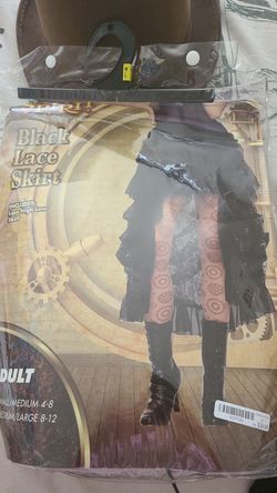 Adult Black Lace skirt M/L