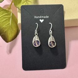 Silver Beaded Earrings 