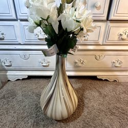 Decorative Vase with Faux Flowers