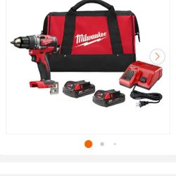 M18 18V 12in. Compact Drill/Drive Kit With (2) 2.0 Ah. Batteries, Charger and Case