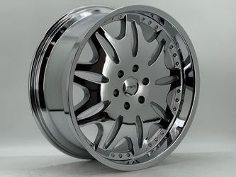 4pc   22" ZENETTI Wheels STYLE LUCRE 22x9.5 Chrome finish 6 lug  6X139.7 et +35 #55
