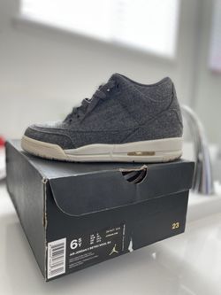 Jordan 3 Retro Wool Grey GS Sz 6.5