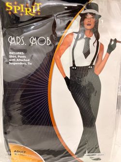 New Spirit Halloween Adult Gangster Costume Size XS 0-2