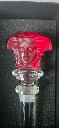 Versace Medusa Red Crystal Bottle Stopper