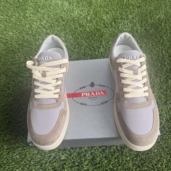 Downtown Re- Nylon and suede sneakers