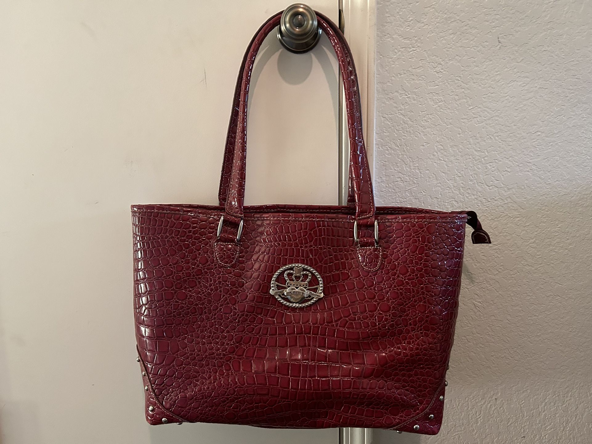 Kathy Van Zeeland Oversized Red Handbag