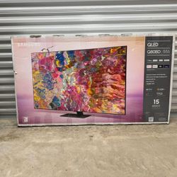 Hd398 55” Samsung smart 4k Qled hdr tv floor model 