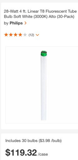 Flourescent Bulbs 30 Pack New 4ft