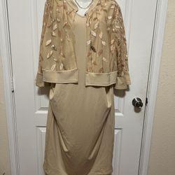 2piece Gold Formal Dress