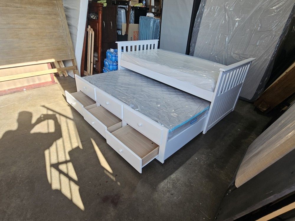 Twin Trundle Bed And Mattress