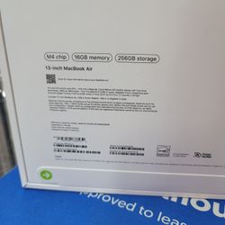 Macbook Air 13inch M4 16gb 256gb Ssd