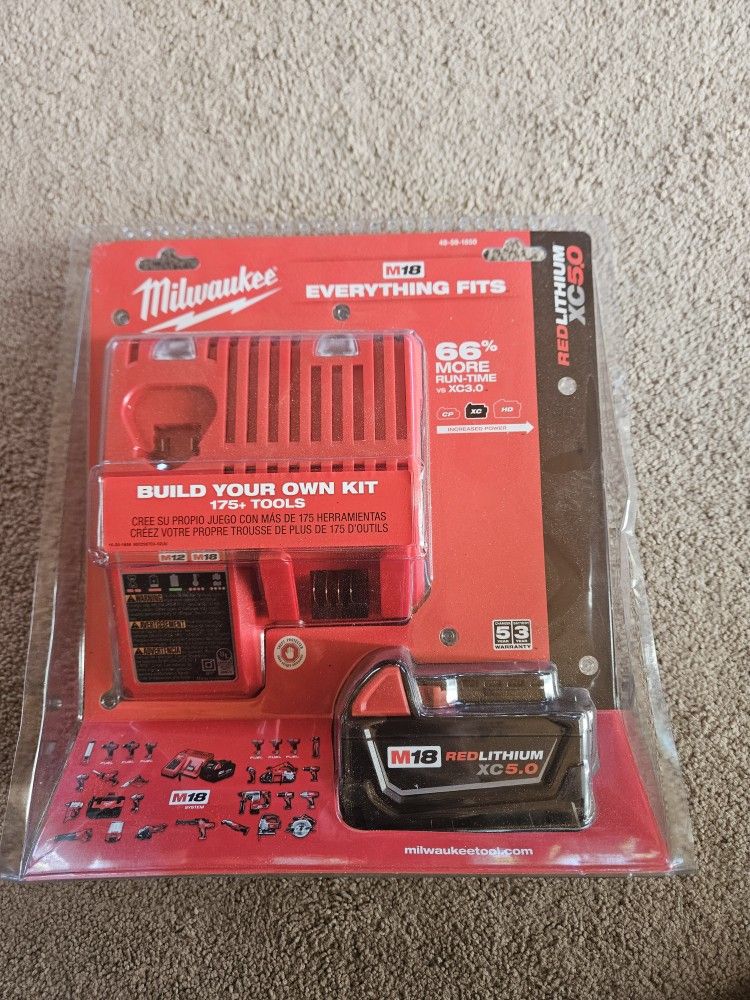 Milwaukee 5.0 Battery And Charger