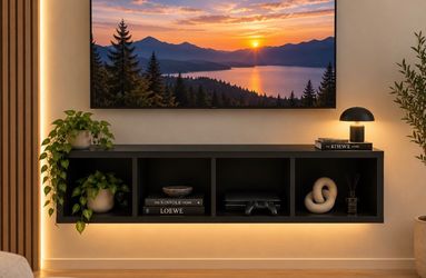 TV and wall-mounted / shelves