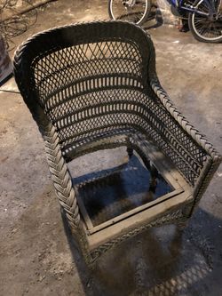 Antique wicker chair