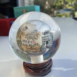 Chinese Glass Ball with Designs