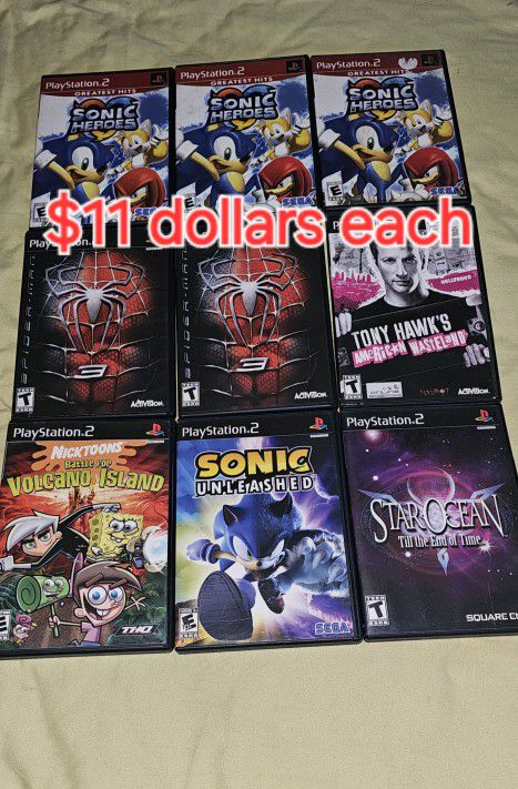 Ps2 Playstation 2 Games $11 Dollars Each 