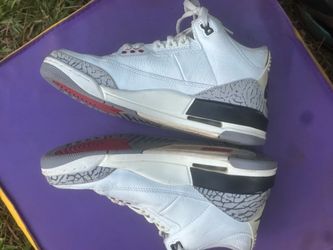 Air Jordan 3 White Cement Sneaker size 6