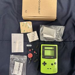 ExtremeRate Green Gameboy Color Shell With Replaceable Buttons & More