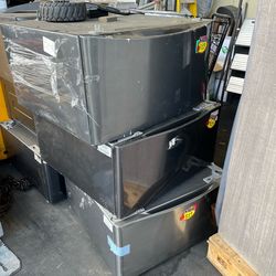 Washer and dryer pedestal with storage