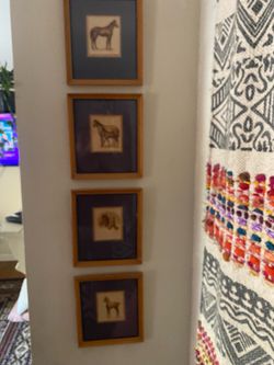 Vintage art set custom Horses