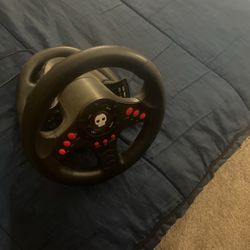 Gaming Steering Wheel And Pedals For Ps5 And 4
