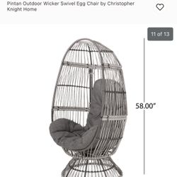 2 Patio Egg Swivel Chairs