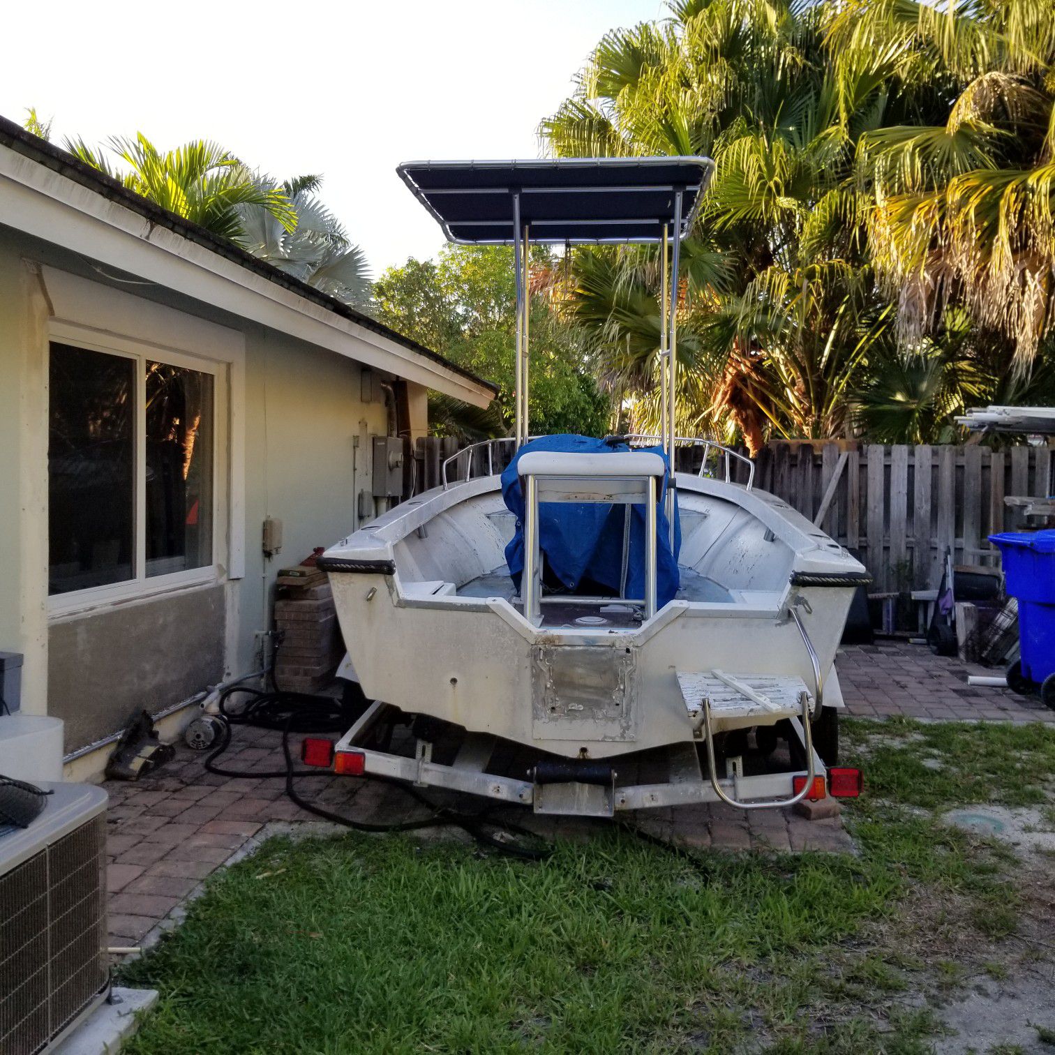 83 Wellcraft 17 foot boat and trailer