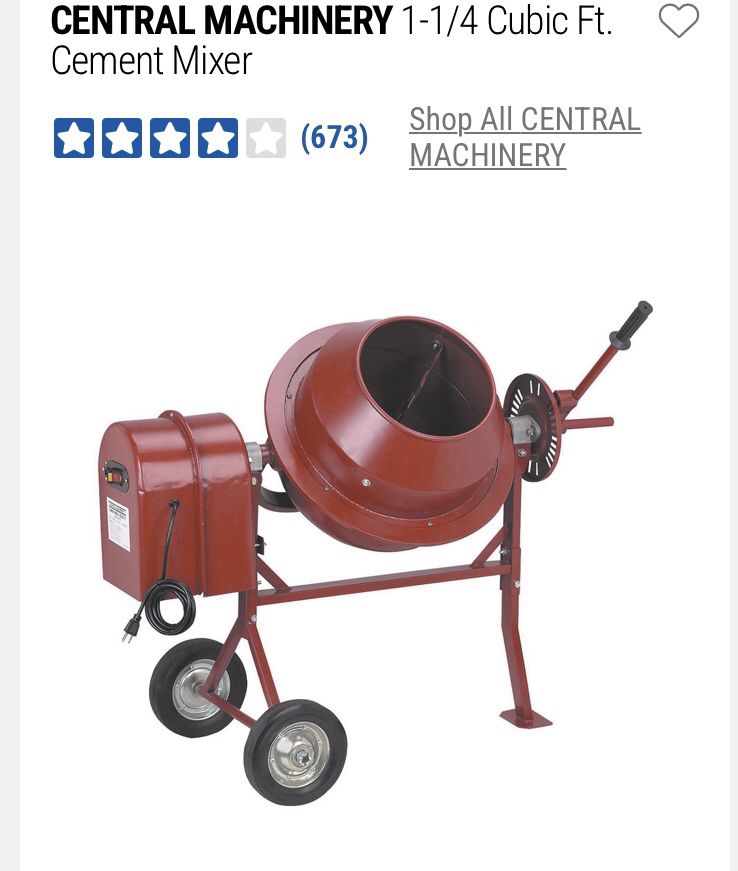 $100. Cement Mixer Used Clean 
