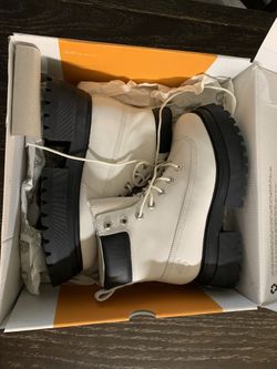 Woman Timberland Sky 6in Lace Up White nubuck Size 7.5