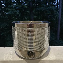 Beautiful Mirror Ball Planter | Medium Sized | Hundreds Of Tiny Glass Tiles | Catching and Reflecting The Light | 8”W | 6.75” H