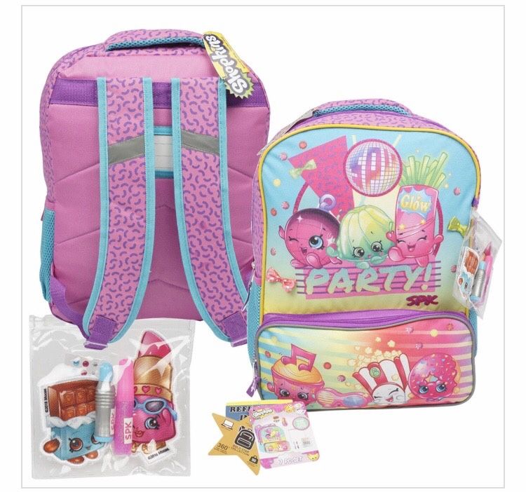new Shopkins Backpack Set - 7 pc