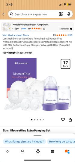 Lansinoh DiscreetDuo Extra Pumping Set