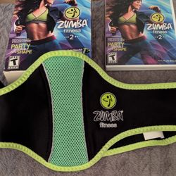 Wii Zumba Fitness 2 In Box With Fitness Belt