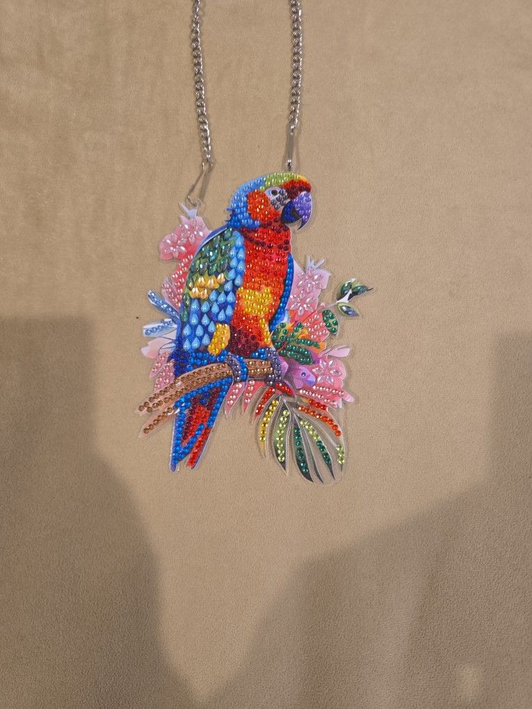 Hanging Parrot Diamond Art