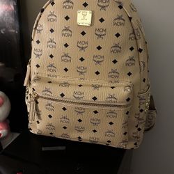 Large light Beige MCM Backpack