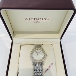  WITTNAUER Swarovski  Swiss Crystal  Watch With New Battery And Tuned To Perfection. 